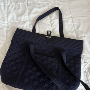 Quilted Navy Blue Tote Bag - Vera Bradley